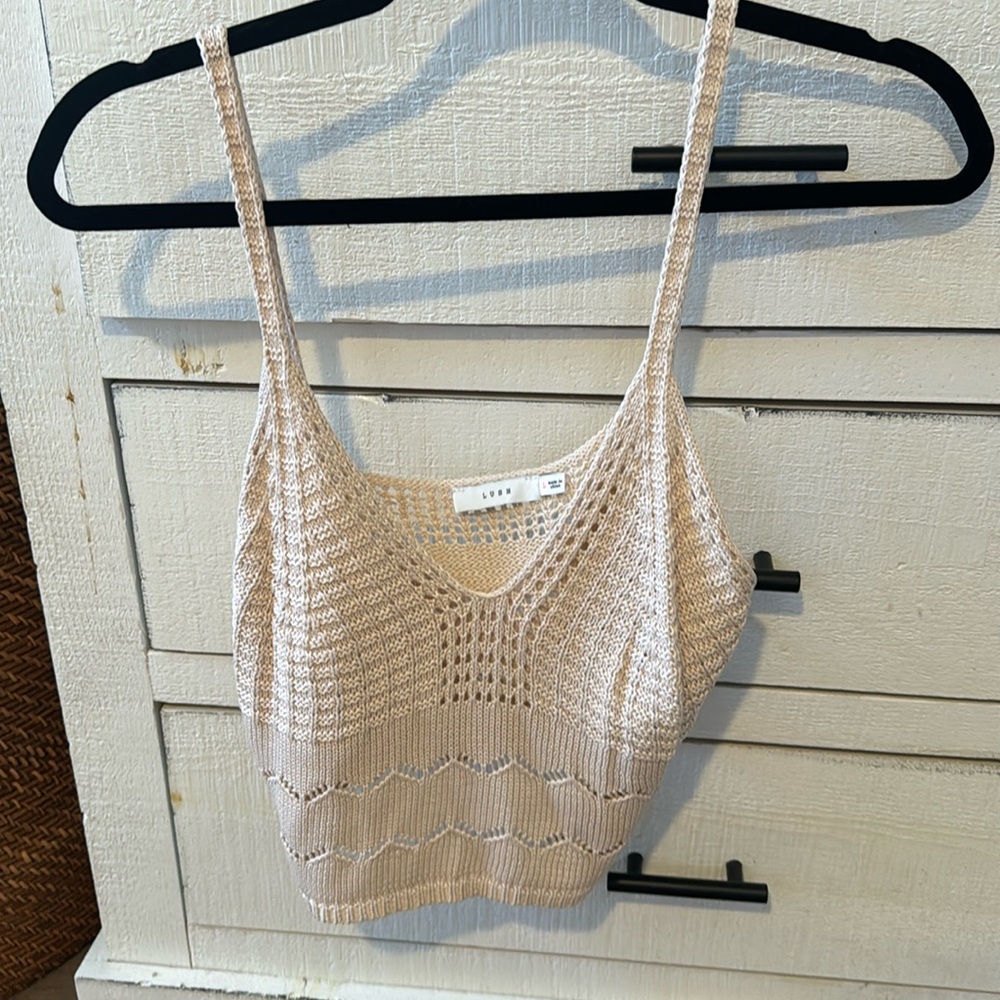 Knitted crop tank top